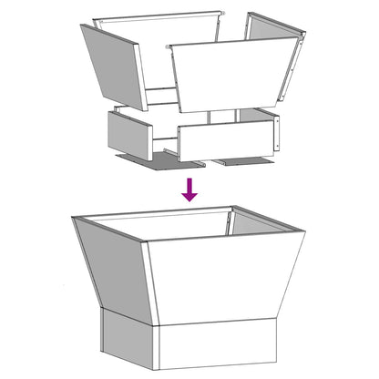 Vierkante Vuurkorf Verweerd Staal 40 x 40 x 30 cm Verweerd staal/Bruin