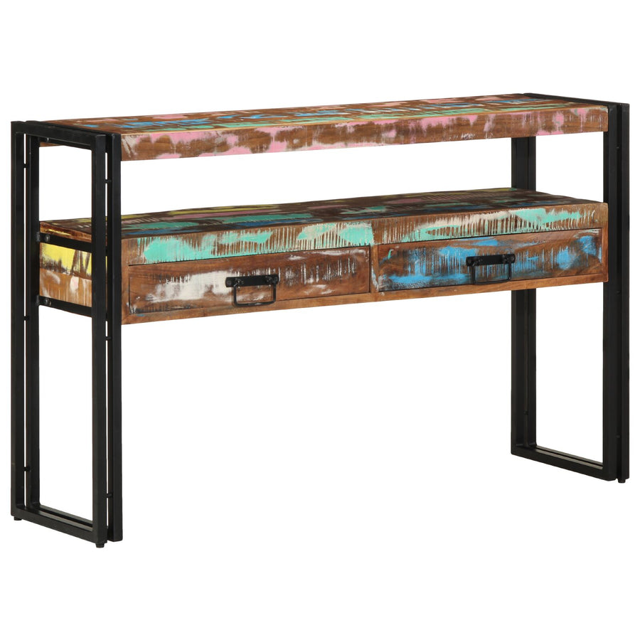 Bijzettafels Meerkleurig En Metaal 120 x 33 x 75 cm Massief gerecycled hout