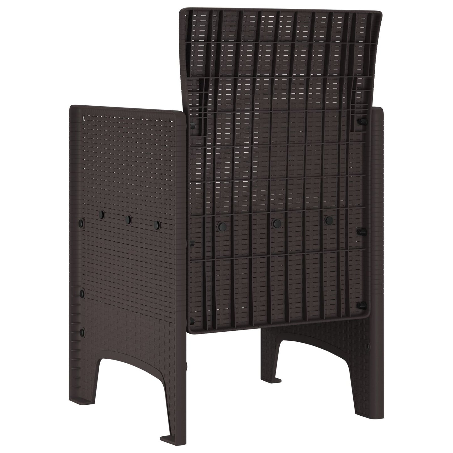 Tuinmeubels Met Kussens 2 Stuks Poly Rattan Crème Wit Bruin