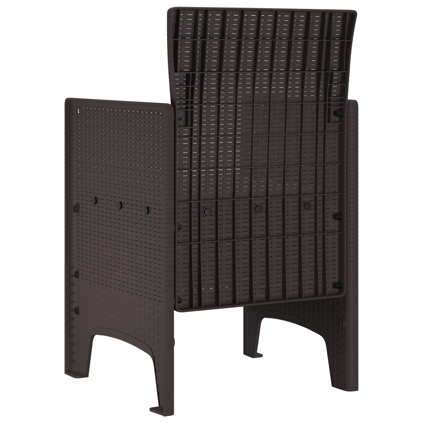 Tuinmeubels Met Kussens 2 Stuks Poly Rattan Crème Wit Bruin