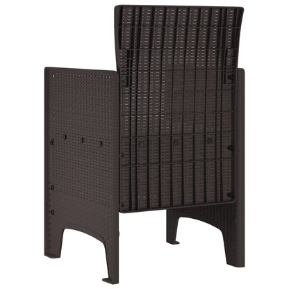 Tuinmeubels Met Kussens 2 Stuks Poly Rattan Crème Wit Bruin