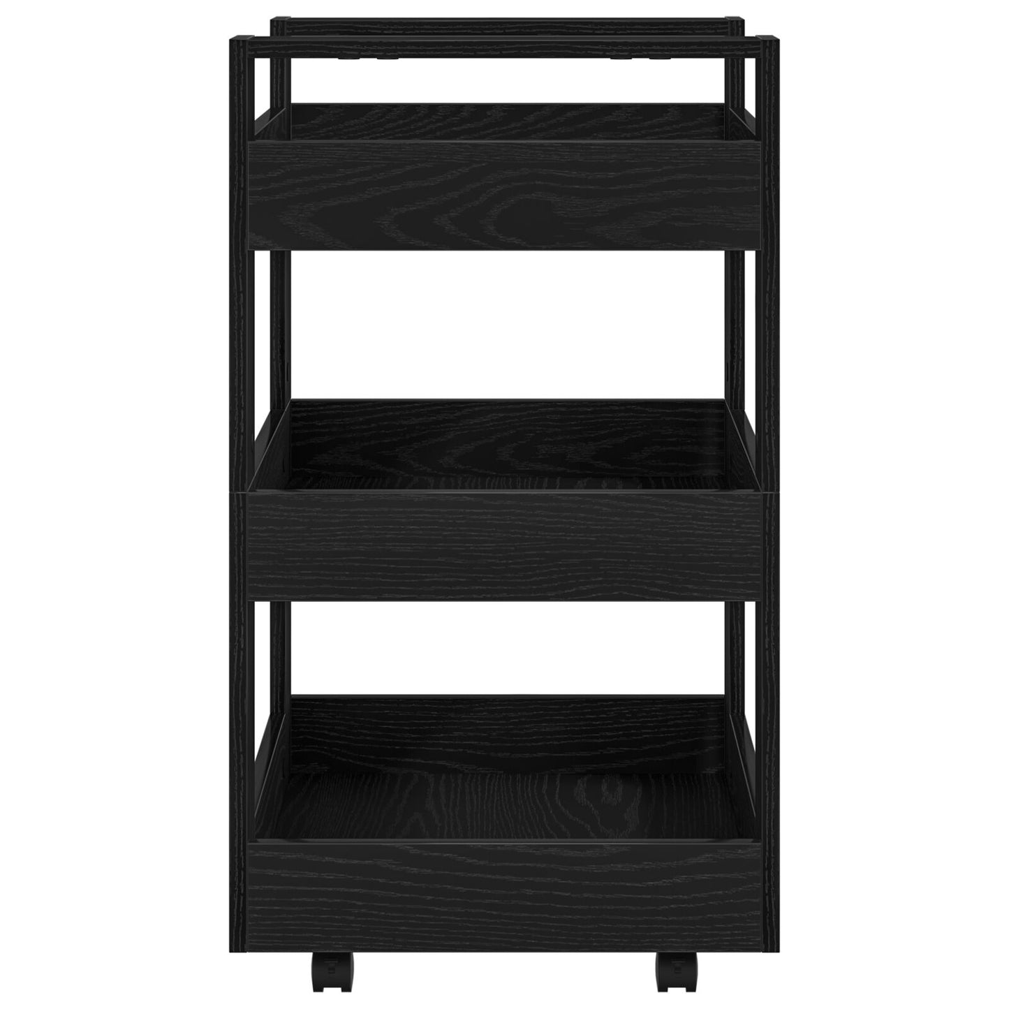 Keuken Trolley 60X45X80 Cm Samengesteld Hout Zwart eiken