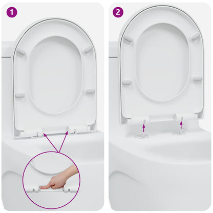 Snelsysteem Toiletbril Met Zachte Sluit Duroplast Wit