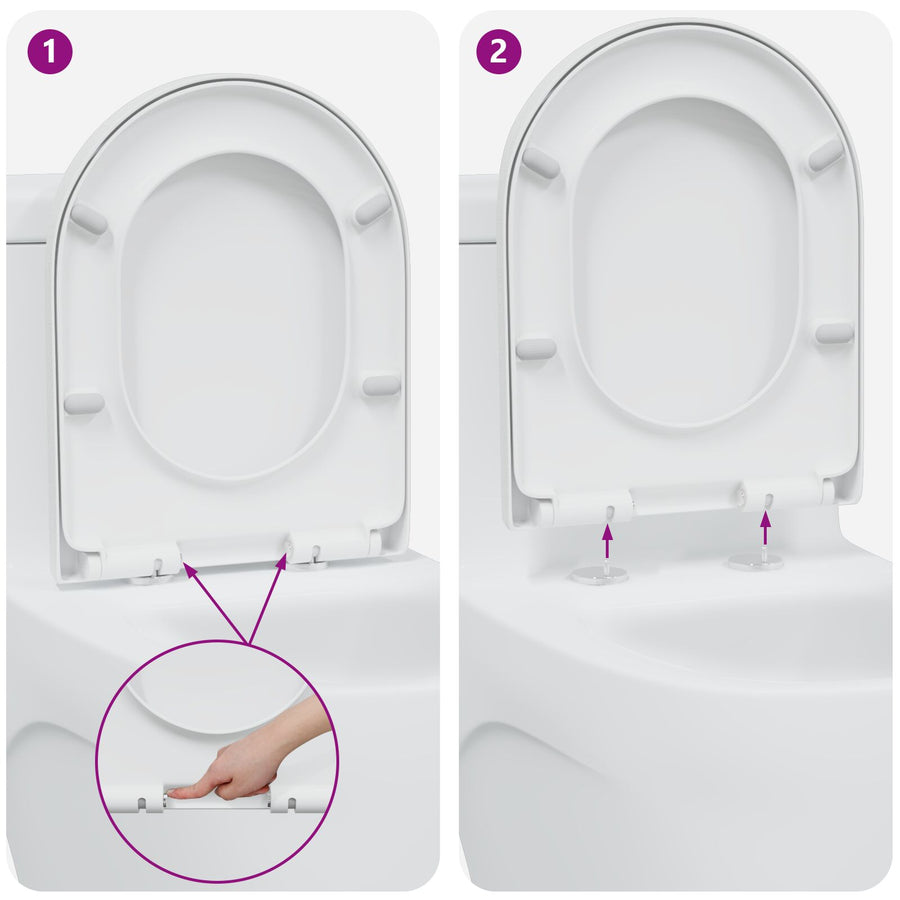 Snelsysteem Toiletbril Met Zachte Sluit Duroplast Wit