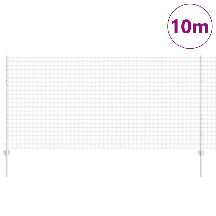 Gelast Draadhek Met 10 U-Posts Zilver 1.2X10 M Staal