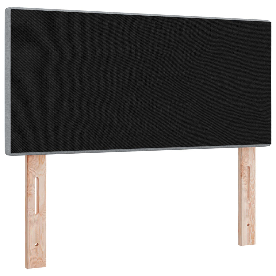 Hoofdbord Knopen Gequilt Stof Lichtgrijs 100 cm Laag hoofdbord