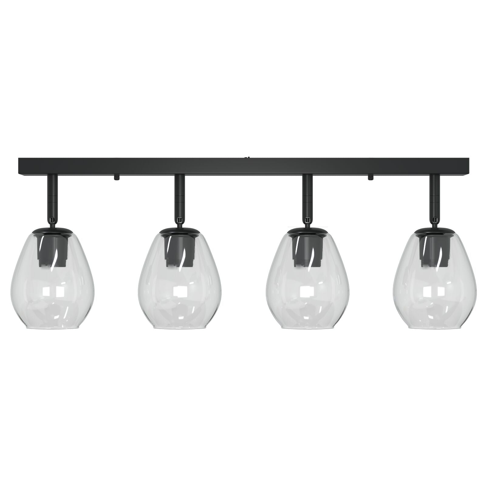 Plafondlamp Met Verstelbare Glazen Lampenkap Anthraciet E27 4