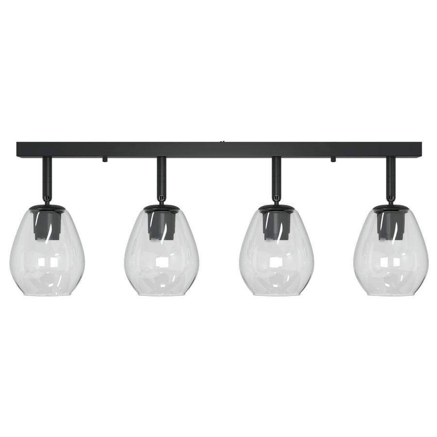 Plafondlamp Met Verstelbare Glazen Lampenkap Anthraciet E27 4