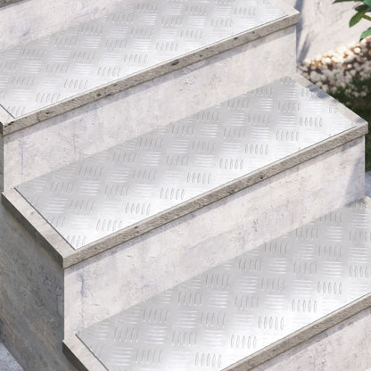 Aluminium Checkerplaten 4 Pcs Antislip 75X25 Cm 75 x 25 x 0.3 cm Rechthoekig