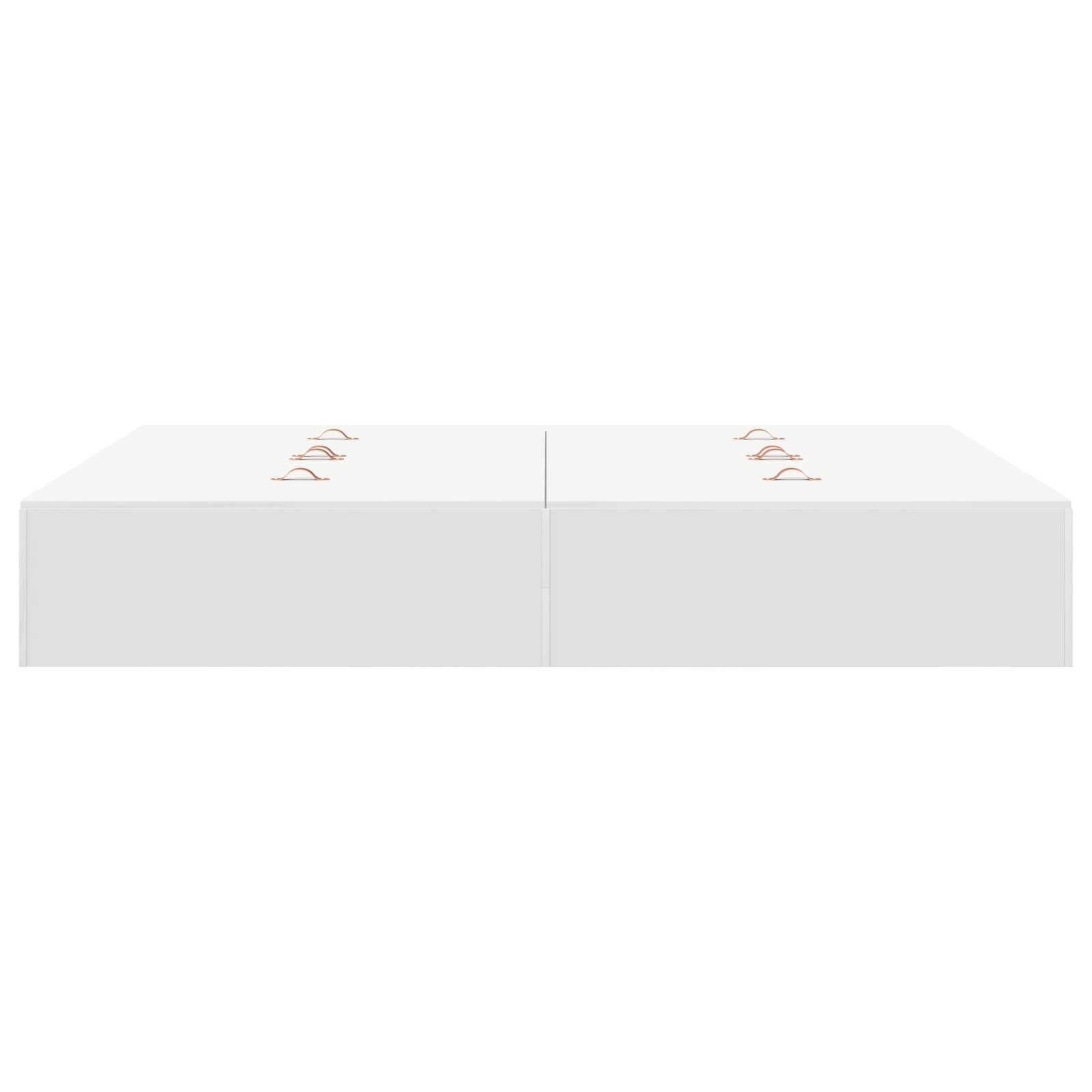 Opbergbedframe Wit 135 x 190 cm