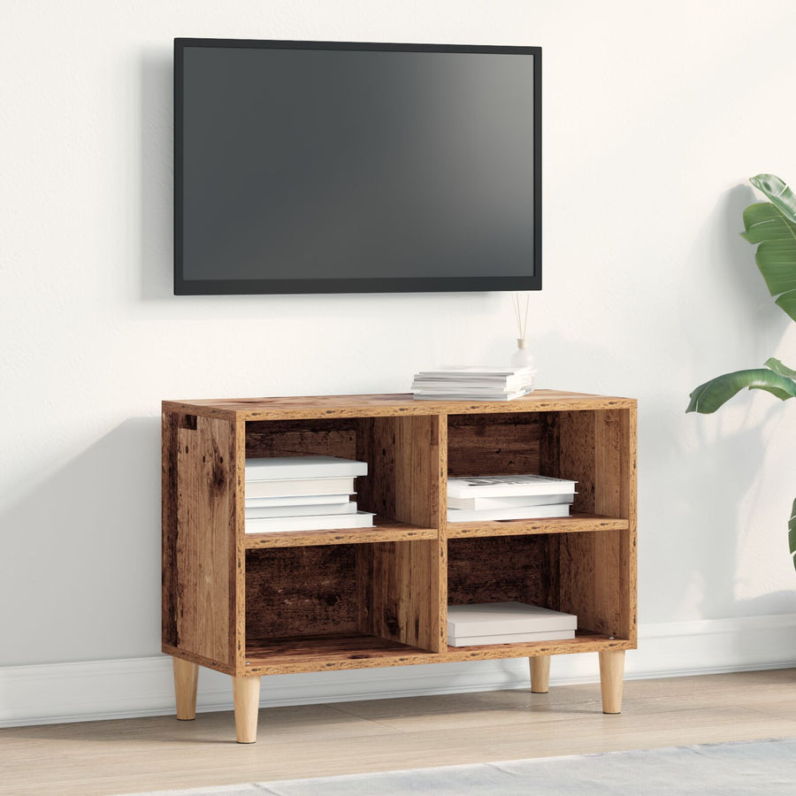 Tv-Meubel Met Houten Poot 69.5X30X50 Cm 69.5 cm Oude hout