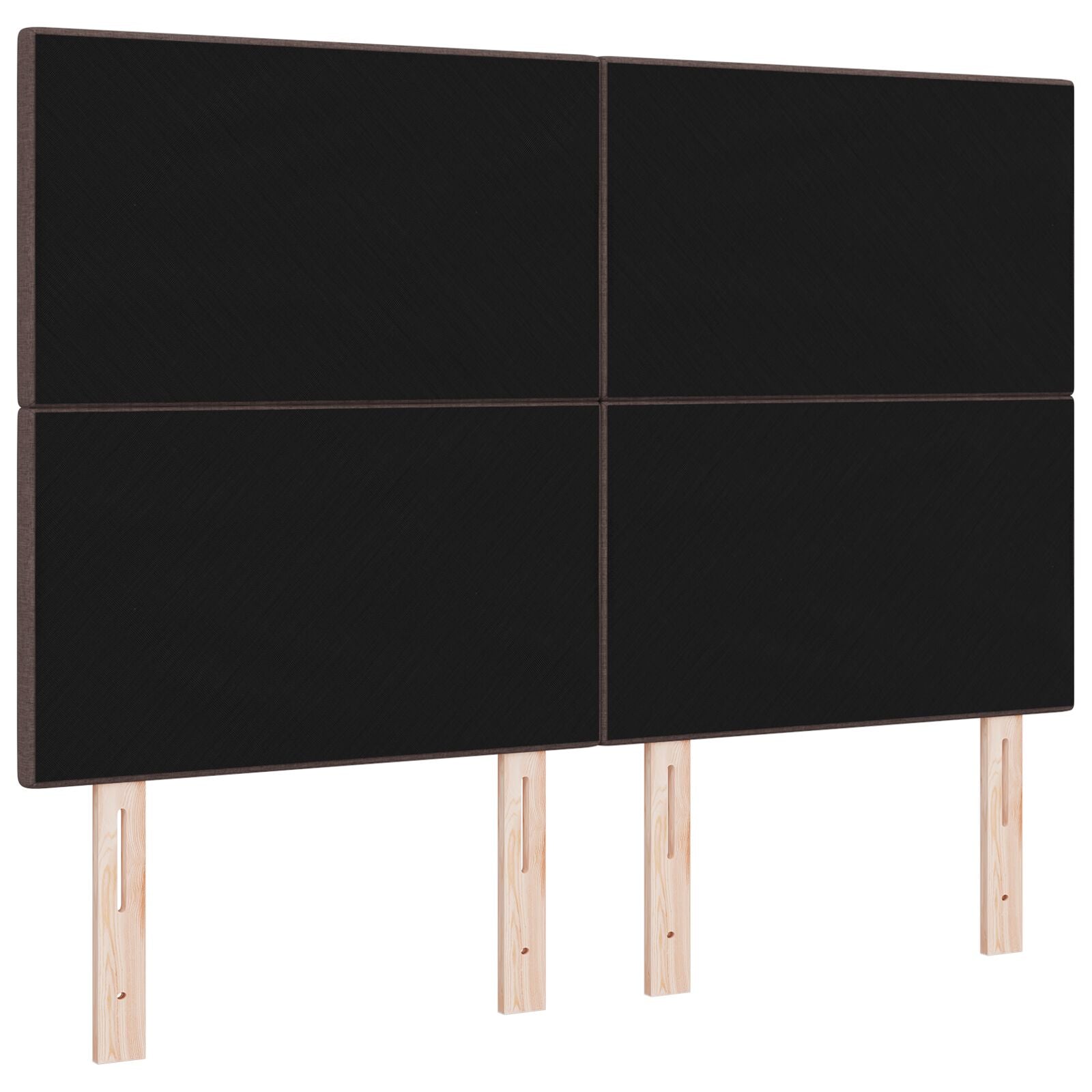 Hoofdbord Met Knopen Stof Donkerbruin 160 cm Hoog hoofdbord