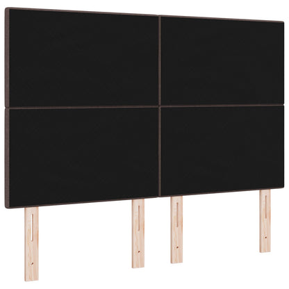 Hoofdbord Met Knopen Stof Donkerbruin 160 cm Hoog hoofdbord