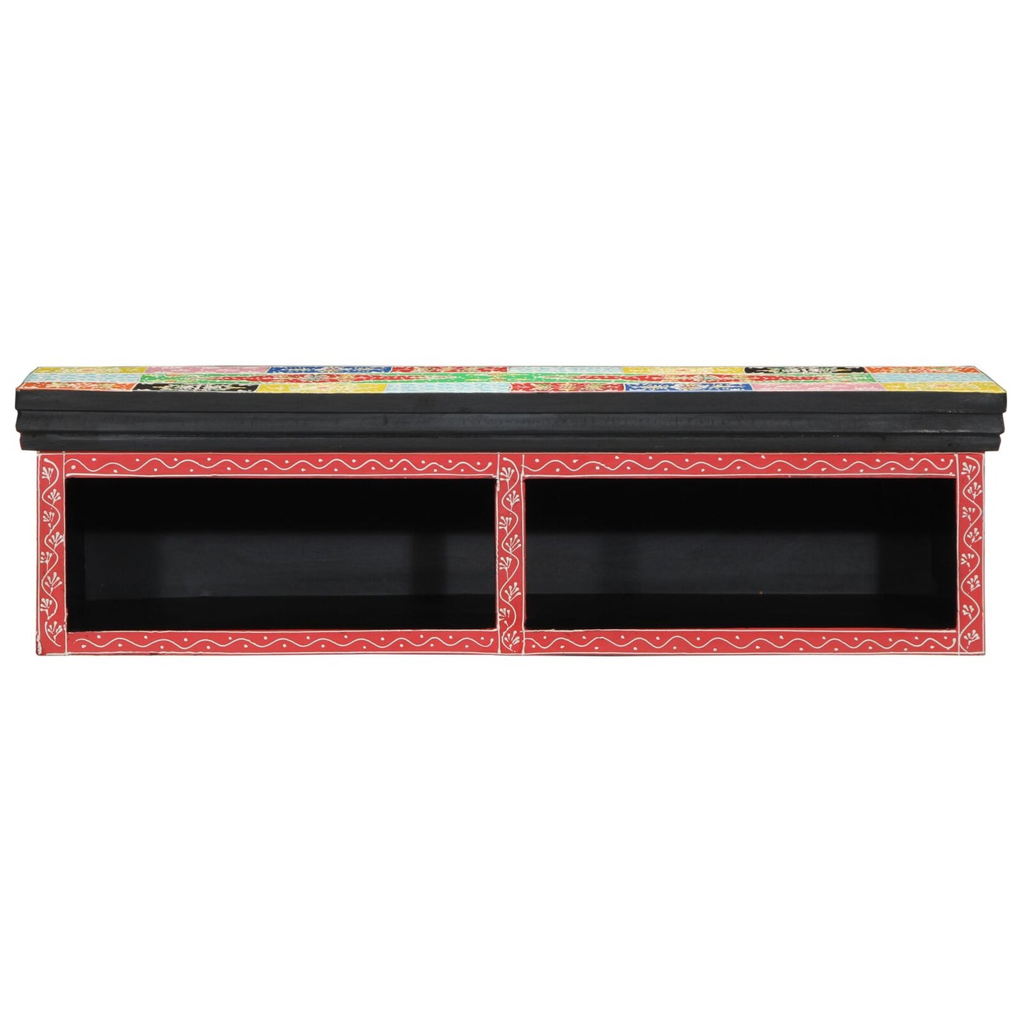 Tv-Meubel Muurgemonteerd Meerkleurig Geengineerd Hout 80 x 30 x 22 cm