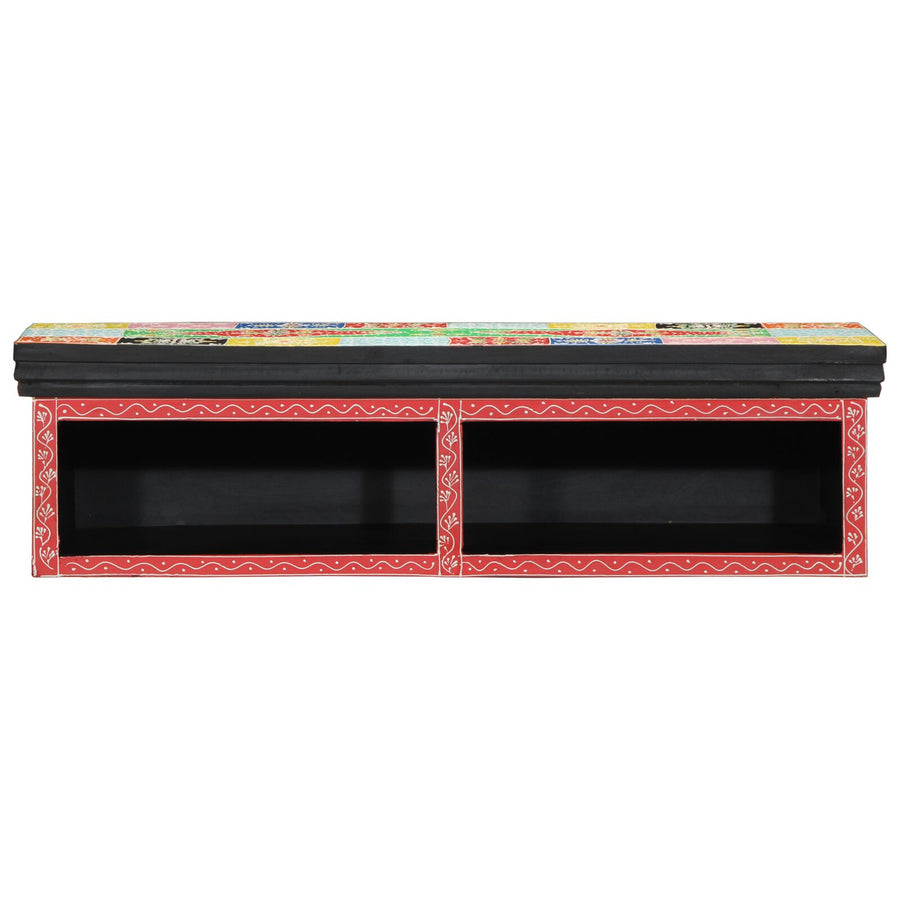 Tv-Meubel Muurgemonteerd Meerkleurig Geengineerd Hout 80 x 30 x 22 cm