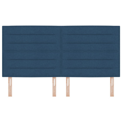 Hoofdbord Lijnen Ontwerp Stof Blauw 180 cm Hoog hoofdbord