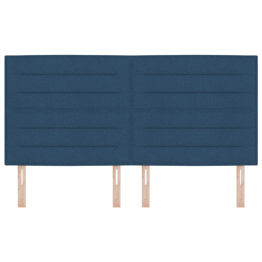 Hoofdbord Lijnen Ontwerp Stof Blauw 180 cm Hoog hoofdbord