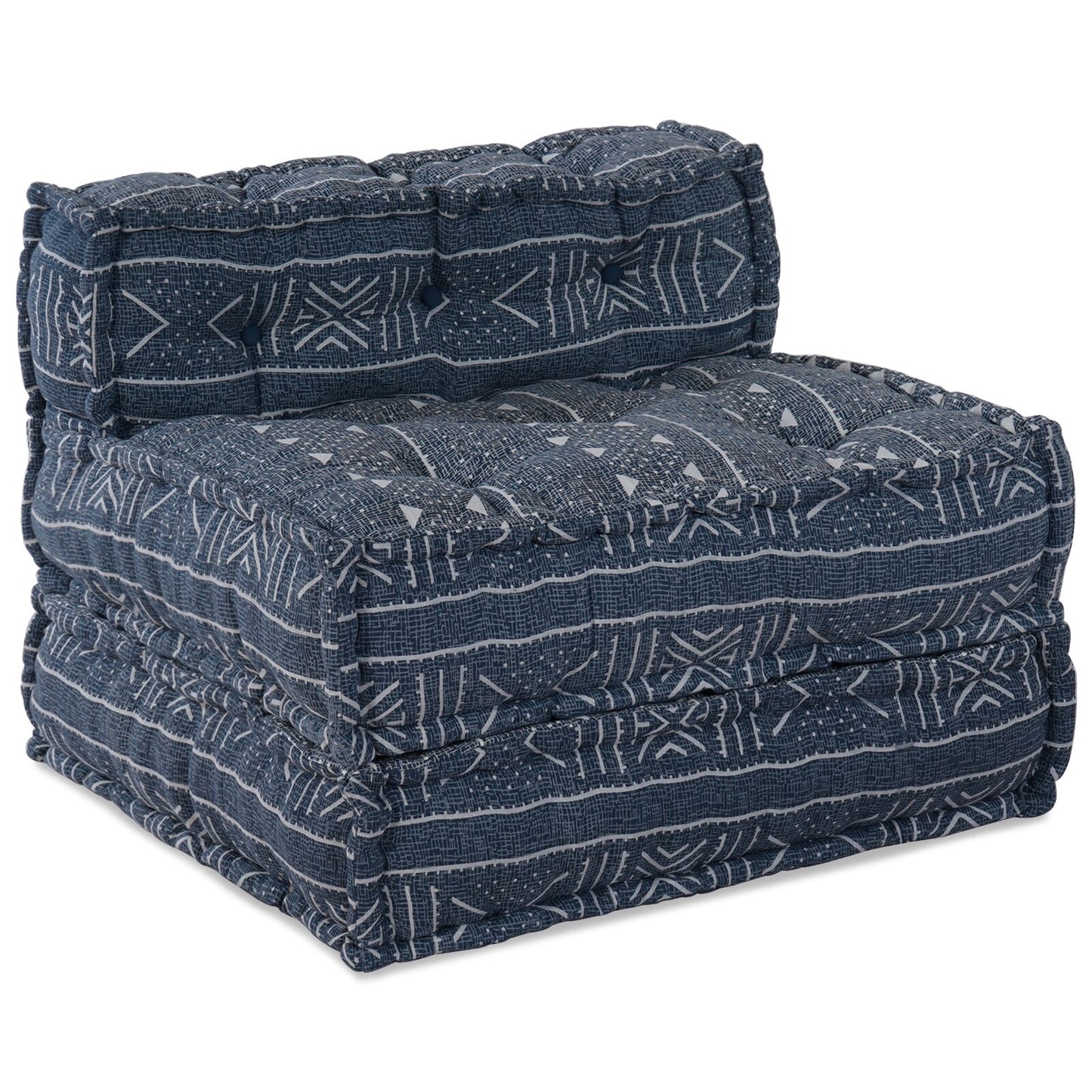 Modulaire Poef Indigo 70X70X54 Stof Indigo Print 70 x 70 x 54 cm Middelgrote bank