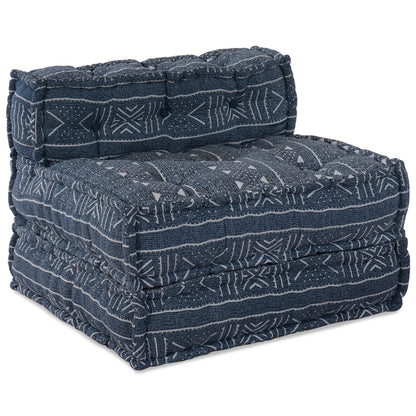 Modulaire Poef Indigo 70X70X54 Stof Indigo Print 70 x 70 x 54 cm Middelgrote bank