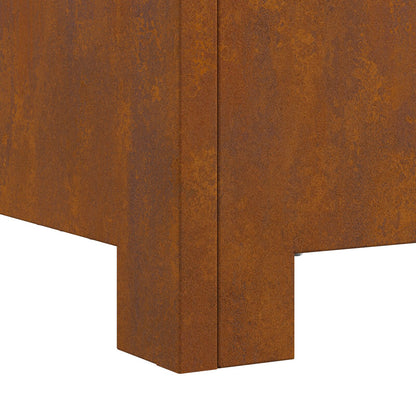 Vuurkorf Vierkant Weervast Staal 60 x 60 x 30 cm Verwerend staal/Bruin