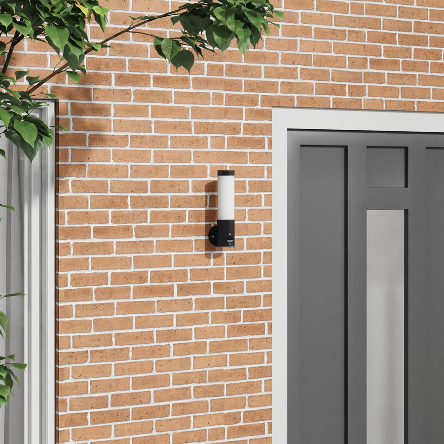 Buitengevelverlichting Rvs Ip44 1 Zwart met sensor