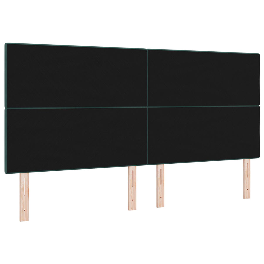 Hoofdbord Button Tufted Fluweel Donkergroen 200 cm Hoog hoofdbord