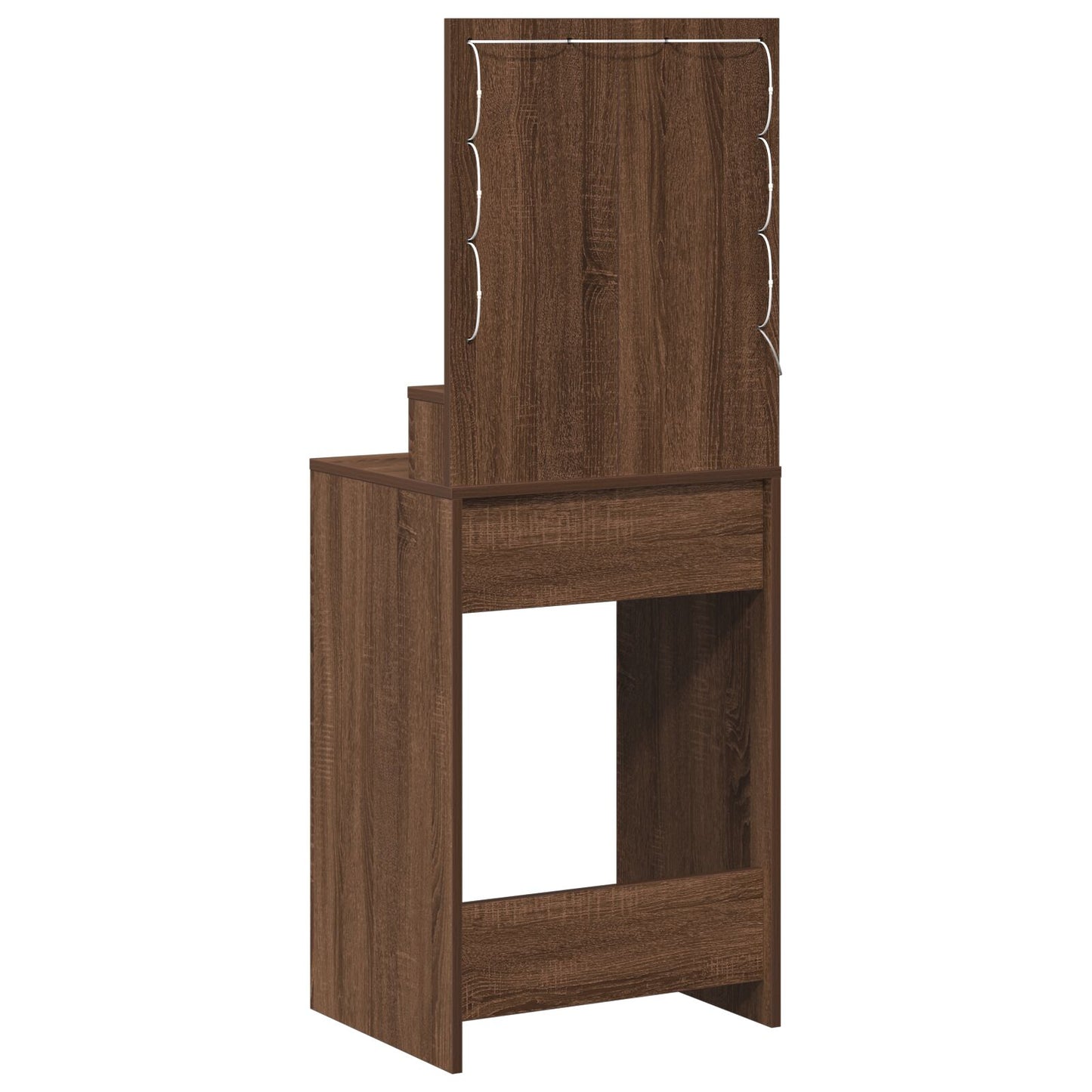 Make-Up Tafel Met Led Verlichting - - Bruin eiken 50 x 41 x 135 cm