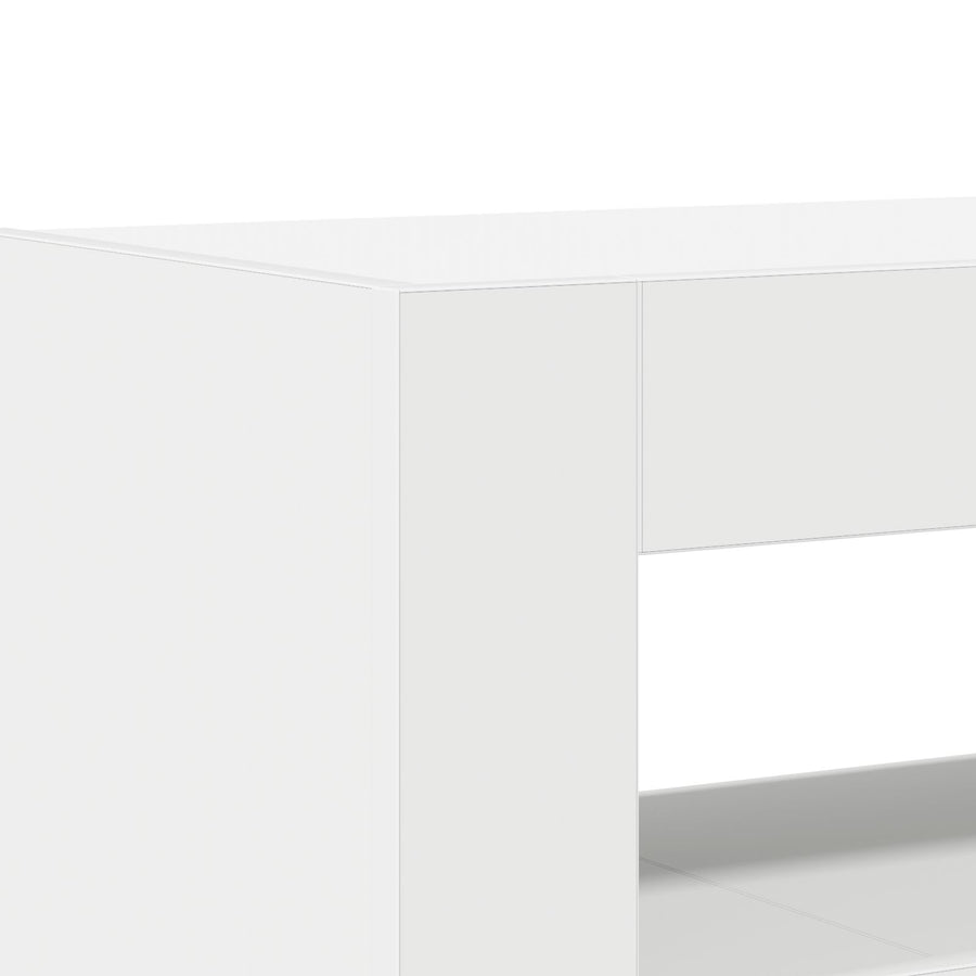 Te Dressoir Samengesteld Hout 116 X 30 X 75 Cm Modern Wit