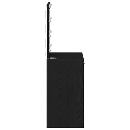 Kaptafel Met Led Verlichting Zwart eiken 50 x 41 x 135 cm