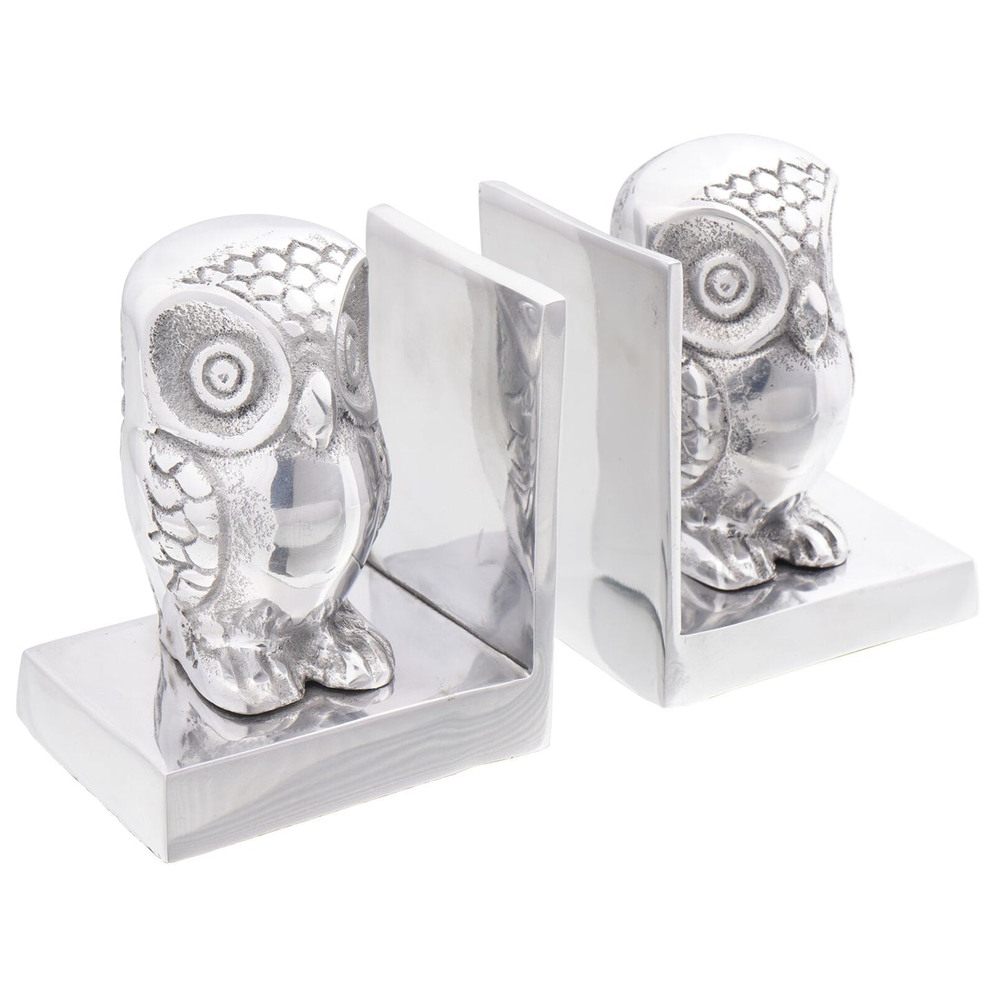 Boekensteunen 2 Stuks Zilver 7X9X11 Cm Aluminium Uil Kleine uil