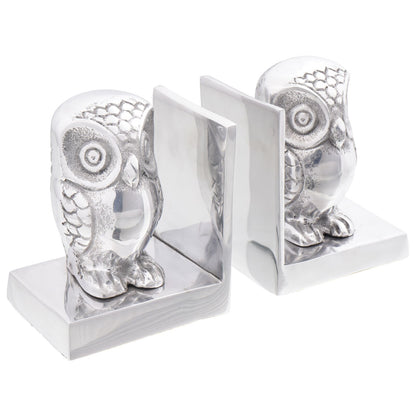 Boekensteunen 2 Stuks Zilver 7X9X11 Cm Aluminium Uil Kleine uil
