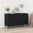 Dressoir zwart eiken 100x36x60 cm