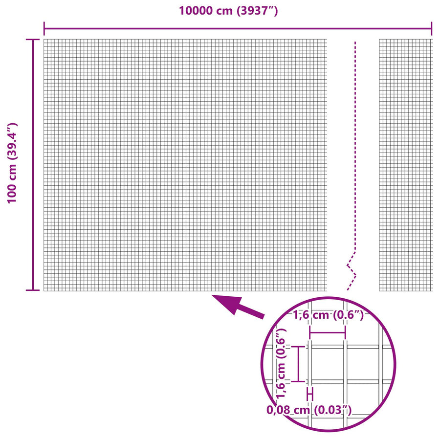 Gelast Draadhek Met 44 U-Palen Groen 1X100 M Staal