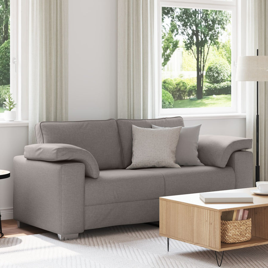 Loveseat Bank Stof Taupe 140 cm