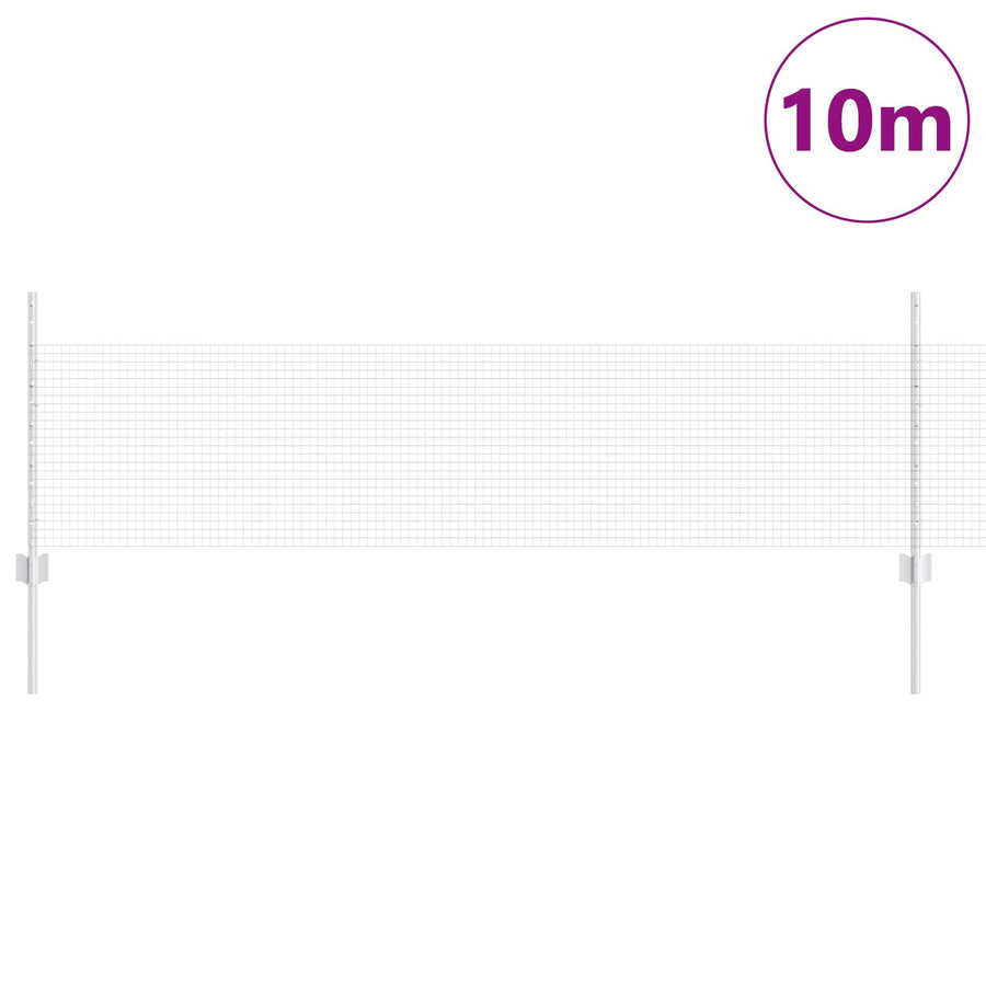Tuinhek Set Set Van 2 Gegalvaniseerd Staal 10 X 0,5 M Duurzaam