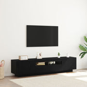 Tv-meubel 180x35x40 cm zwart bewerkt hout 2 stuks
