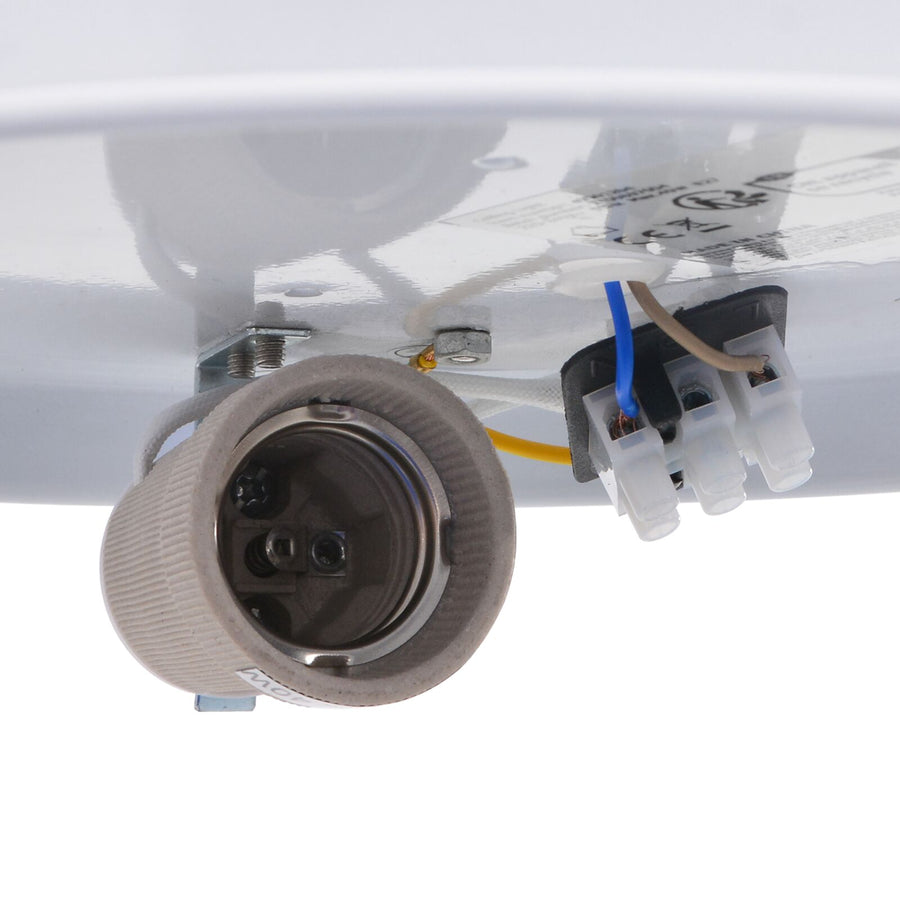 Plafondlampen Inbouw Ø 30 Cm Stof E27 Ø30 x 13.5 cm Wit zonder sterrenlampenkap