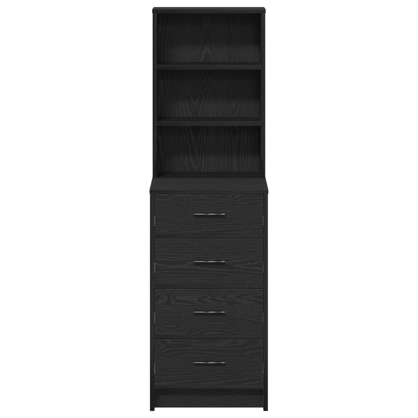 Highboard 40X41X135 Cm Geengineerd Hout Zwart eiken