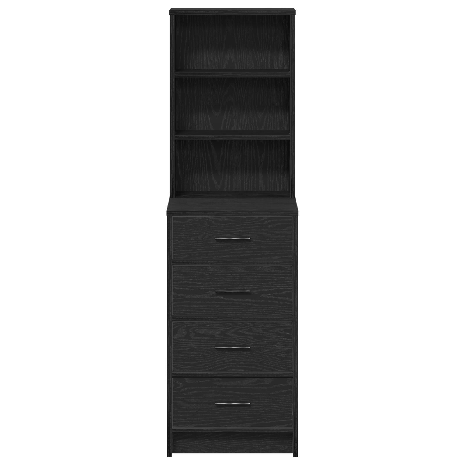 Highboard 40X41X135 Cm Geengineerd Hout Zwart eiken