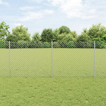 Kettinglink Omheining Met 20 U-Posts Zilver 1X10 M Staal