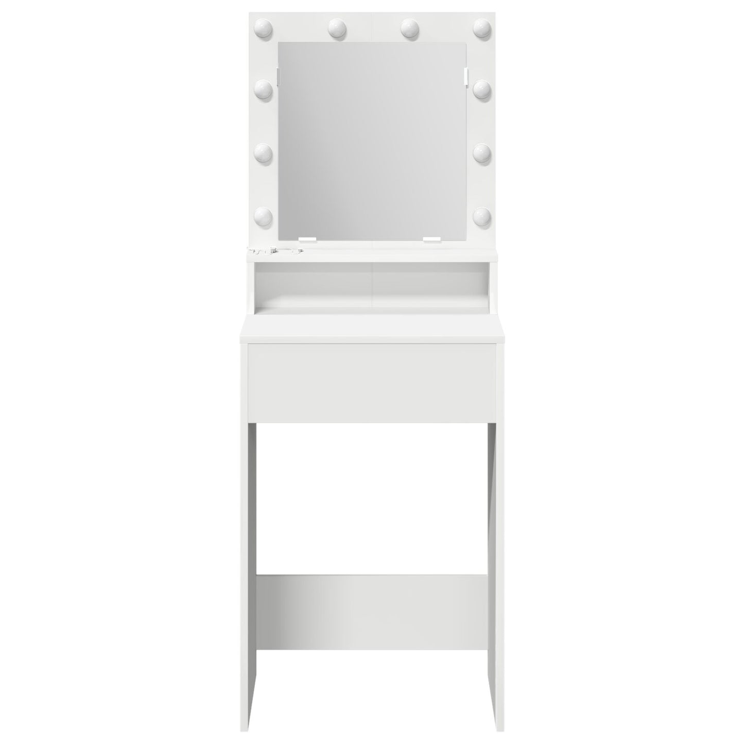 Kaptafel Met Led-Verlichting - - Wit 50 x 41 x 135 cm
