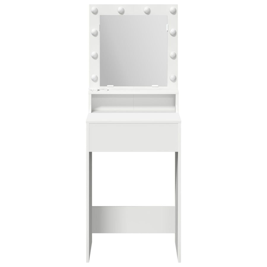 Kaptafel Met Led-Verlichting - - Wit 50 x 41 x 135 cm