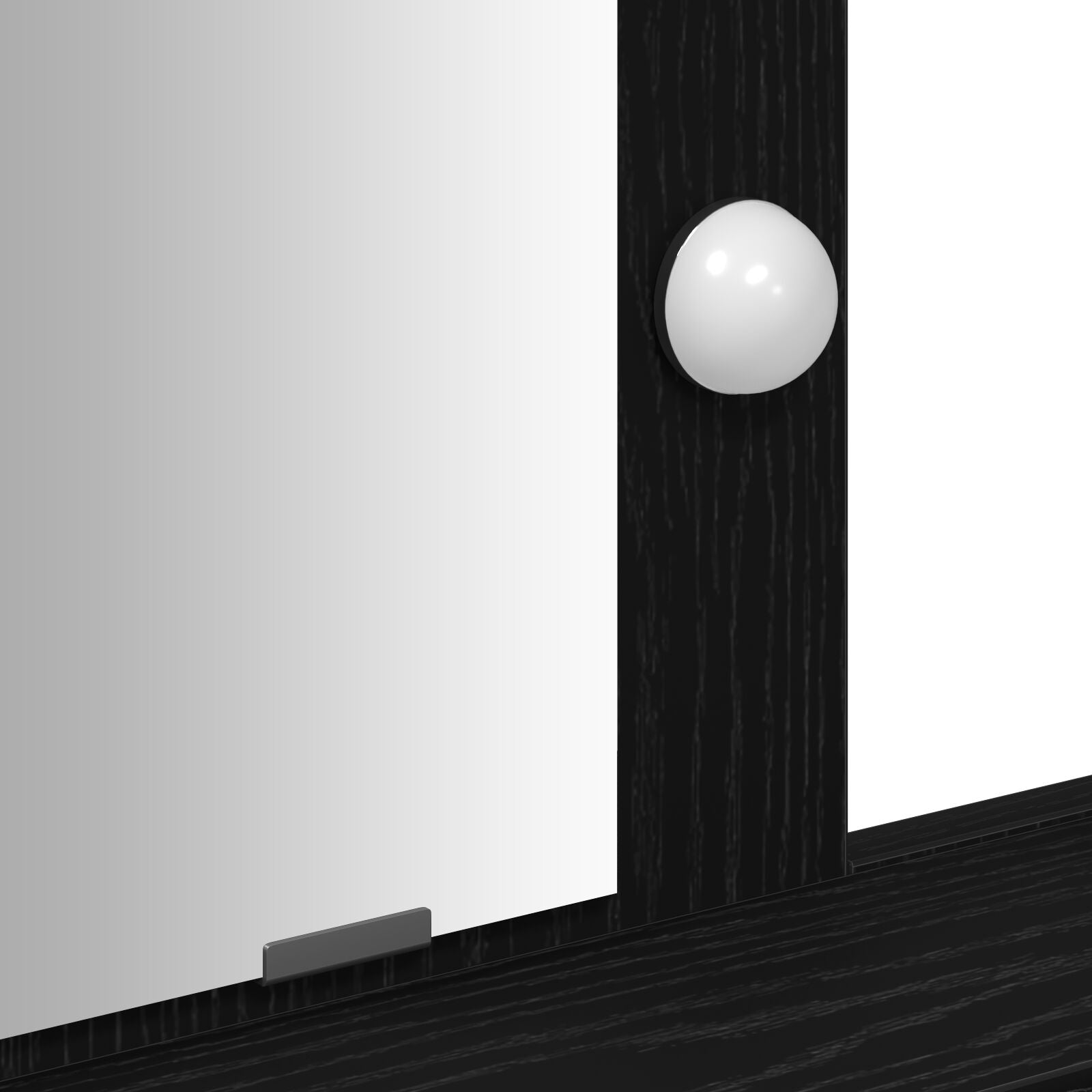 Kaptafel Met Led Verlichting Zwart eiken 100 x 41 x 140 cm