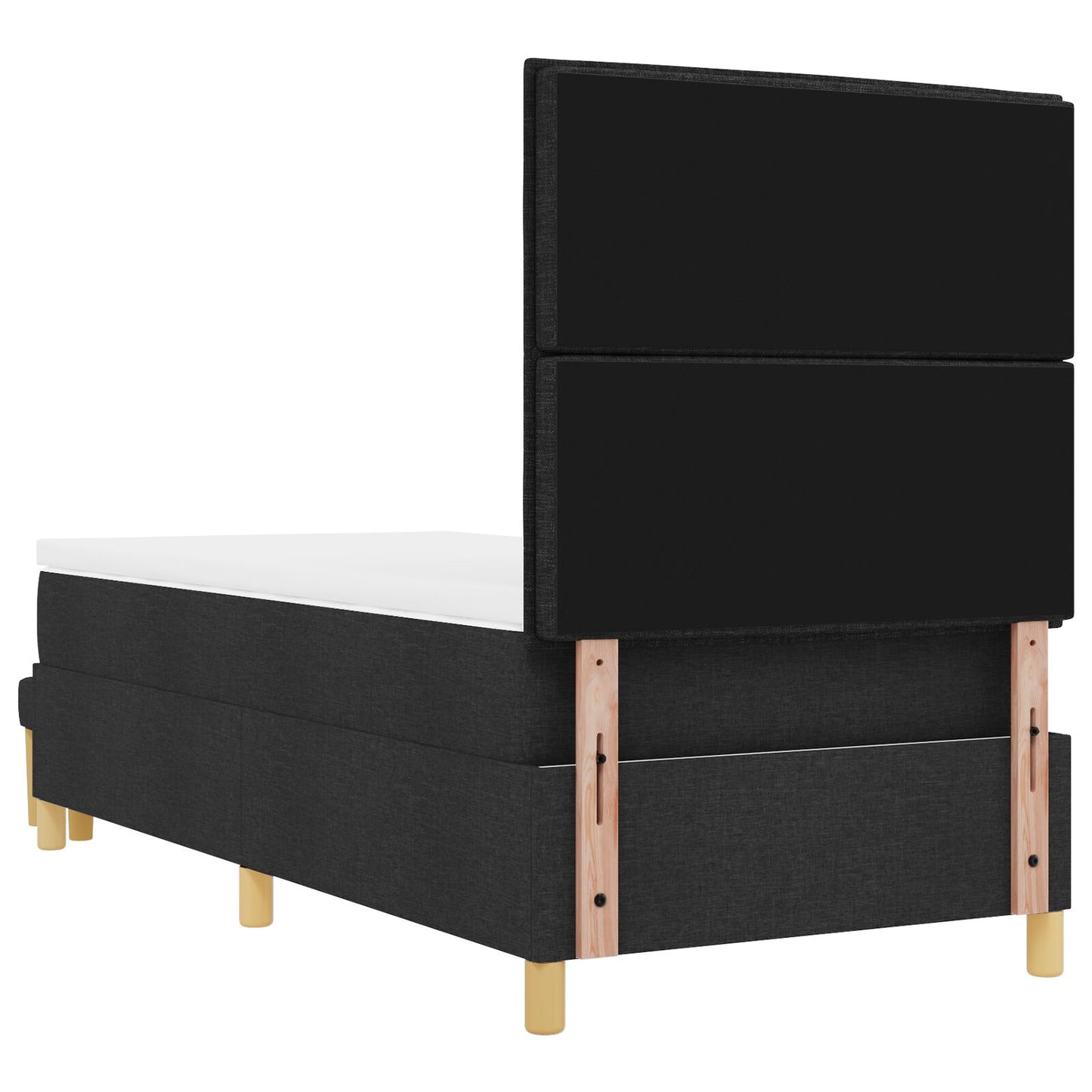 Boxspringbed Met Matras En Bank Stof Zwart 90 x 200 cm Lijnen ontwerp