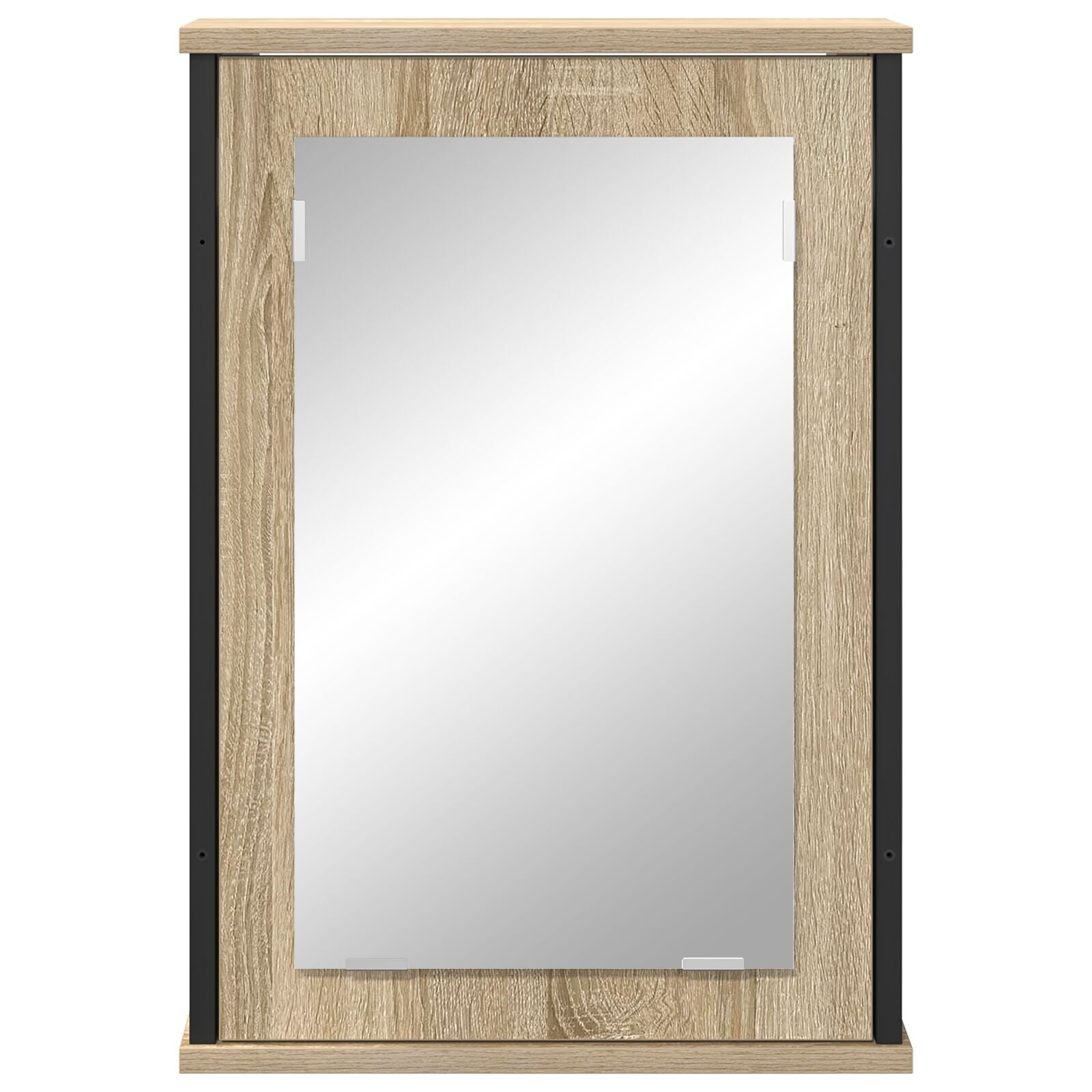 Spiegelkast Natuurlijke Eik Spaanplaat, Glas, Metaal Medium