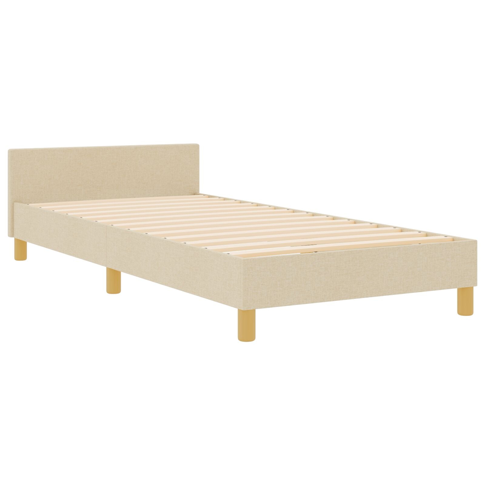 Crème Bedframe 90X200 Cm Stof Crème