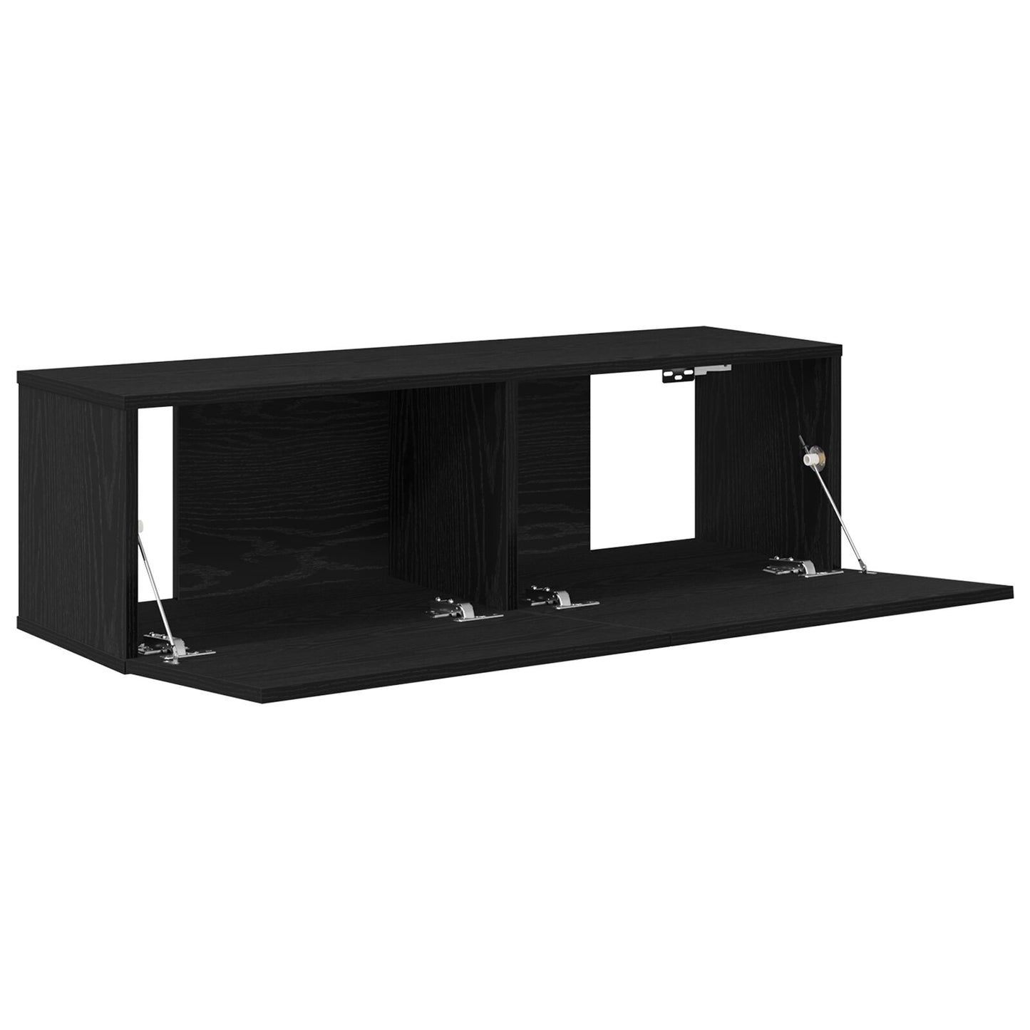 Tv-Kasten 2 Stuks Zwart Eiken 100X30X30 Cm Bewerkt Hout