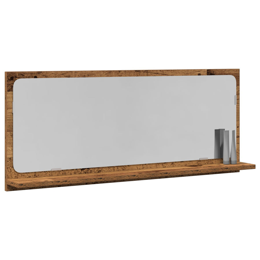 Badkamerspiegel Oude Hout 90X10,5X37 Cm Van Gefabriceerd Hout