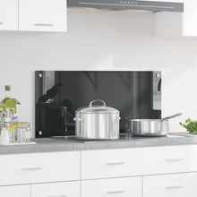 Keuken Achterwand 90X40X0,6 Cm Gehard Glas Donkergrijs 90 x 40 cm