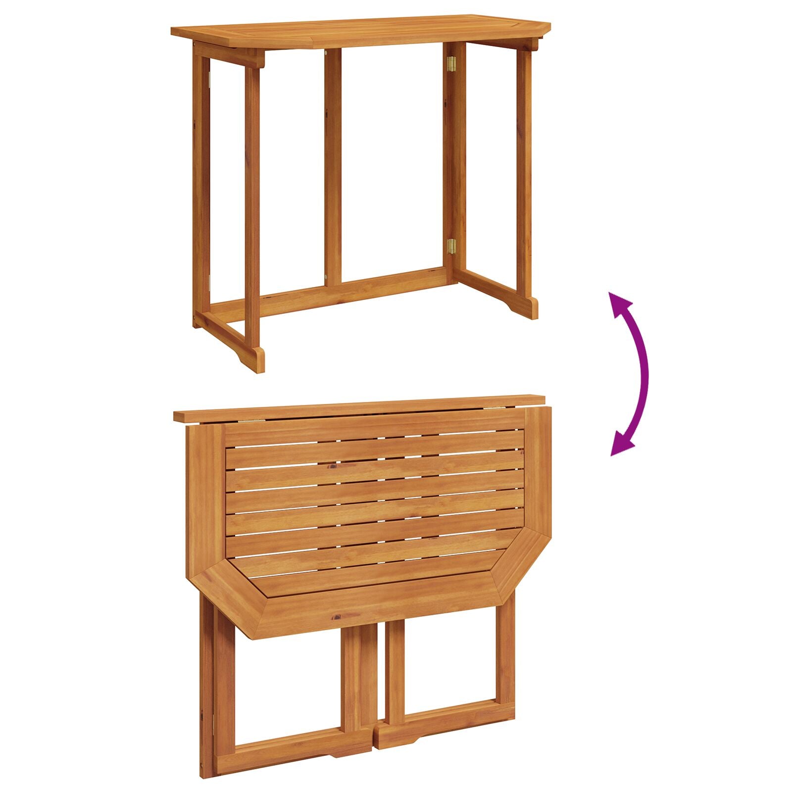 3-Delige Tuin Bistro Set Van Massief Acaciahout zonder kussen Tafel + 2x Bank